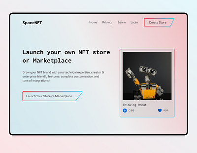 NFT - Landing page design landingpage nft ui ux webdesign