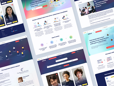 Jobkast - Website Design branding design landing page ui ui design ux ux design website