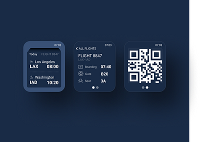 Wearable flight ticket ui ux wearable