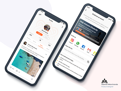 Profile Mobile UI/UX Design - travOkarma branding illustration mobile design ui ux