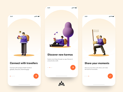 Onboarding Screens mobile design