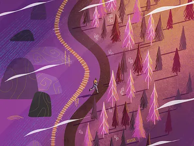 Speyside Way - Scottish Highlands design digial art digital illustration editorial highlands illustration publishing rowena sheehan scotland speyside way