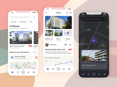 UI Challenge - Real Estate Concept app challenge color dark mode ios mobile native real estate ui