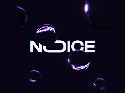 Noice 3d blender branding dark design environment glass logo refraction scene sphere vector