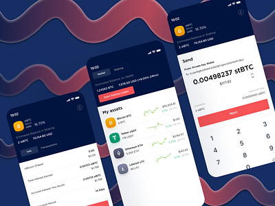 Staking app app branding design illustration ui ux