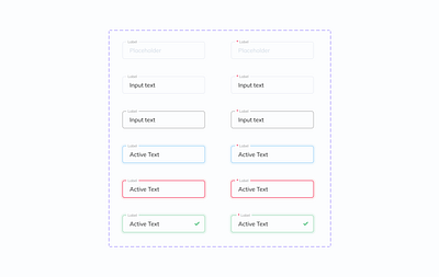 Text Input States component design component library design system design systems input text input textfield ui