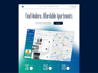 Modern Real Estate — Landing Page agent apartment broker corporate design house housing landing property real estate realtor trend ui uiux ux web website design