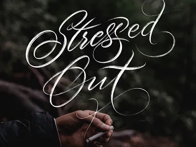 Stresed Out design handmade handwriting hanoi illustration logo rawtype type typography vietnam