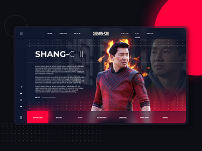 Shang-Chi Concept Web adobe adobe xd app avengers comics design graphic design heroes interaction interactive interface landing landing ui marvel mobile prototype shang chi ui ui design uiux