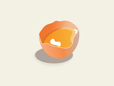 A broken egg. breakfast design dribbble egg illustraion omelette shadow summer sweety tea vector