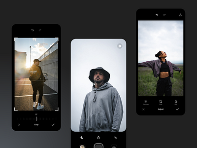 The Looks App Design adjust app application black camera crop design edit editor graphic design icons ios mobile app photo photo editor ui unway