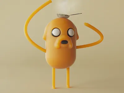 Jake The Dog 3D 3d 3d sculpt adventure adventure time c4d character design cinema4d design jake the dog time zbrush