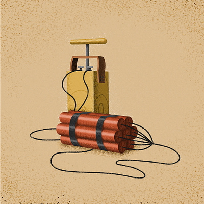 Ka-Boom! canadian artist dynamite explosion graphic design illustration retro vector vintage yeg