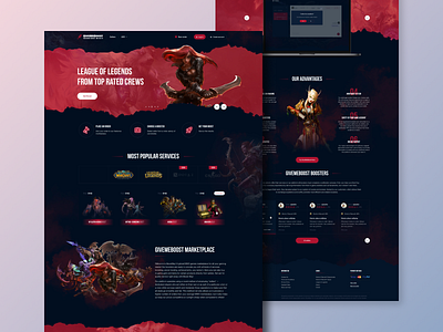 Give Me Boost boost booster boosting platform design game gaming platform preview ui webdesign website win winner