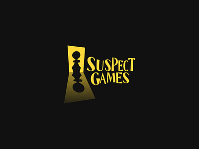 Suspect Games - Board Games Craftsman Logo Design board brand branding chess creative dark design game graphic design icon identity illustration logo mission mystery pawn shadow solve strategy think