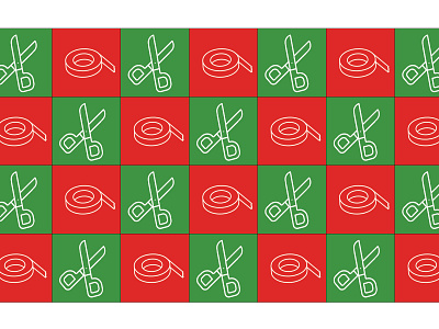 Wrapping Paper design dribbbleweeklywarmup fun paper scissors tape weekly challenge