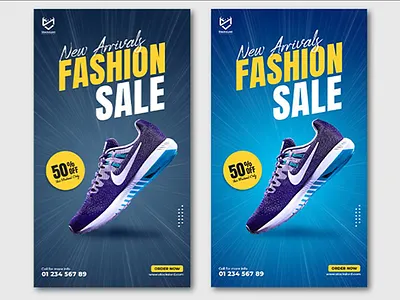 New Collection Fashion Sale Instagram Story Banner Template