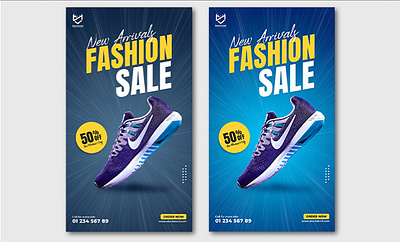 New Collection Fashion Sale Instagram Story Banner Template