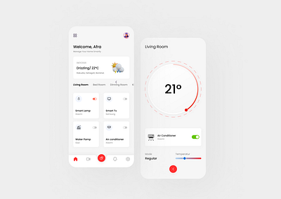 Smart Home Control Mobile App UI Design 3d app design graphic design mobile app mobile app ui design smart home smart home control ui ui ux design