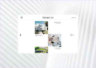 Architectural Studio Website (Projects Page) archi architect architecture design interaction minimal ui webdesign website