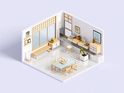 Grids 3d 3dart architecture illustration magicavoxel minimal render voxel voxelart
