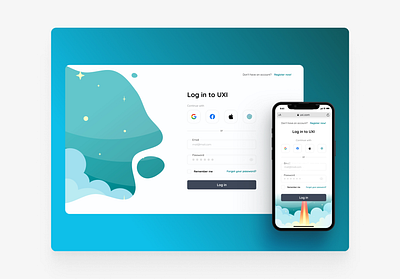 Login Page UI design ui ux website