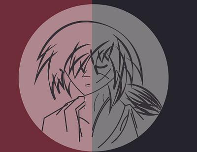 Himura Kenshin: a wandering samurai design illustration