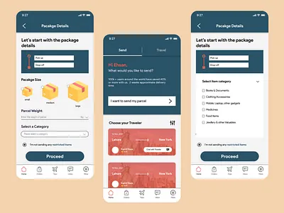 Parcel delivery App app app design delivery app ui design e commerce app design graphic design parcel delivery app design typograph typography ui ui deisgn ui ux design