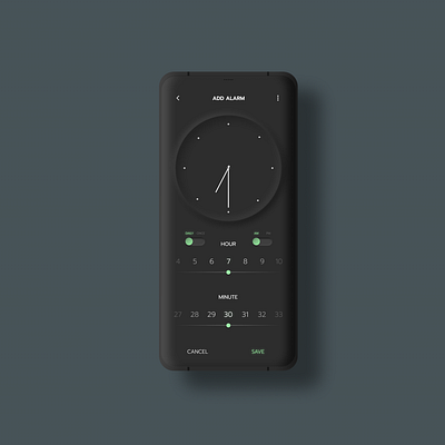 Alarm screen 2 clean design ui ui design ux ux design web design