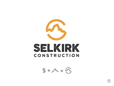 Selkirk Construction Rebrand - Identity branding builder construction gray home house identity logo logo mark mark rebrand yellow