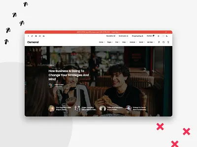 Osmond - Ecommerce Magazine WordPress Theme | Hero Header agency animation blog branding clean design ecommerce news premium product shop showcase simple store ui visual web website woocommerce