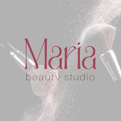 Maria beauty studio adobe adobe illustrator brand brand design brand identity brand naming branding creative design graphic graphic design illustration logo logo creator logo design logo designer logo maker text vector