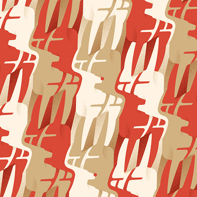 Reindeer Tessellation Holiday Gift Wrap christmas dan kuhlken deer dkng dkng studios geometric gift wrap holiday nathan goldman pattern reindeer tessellation vector wrapping paper