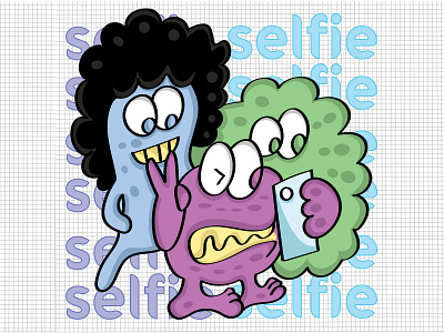 Selfie BONBON art branding design doodle graphic design illustration oc vector