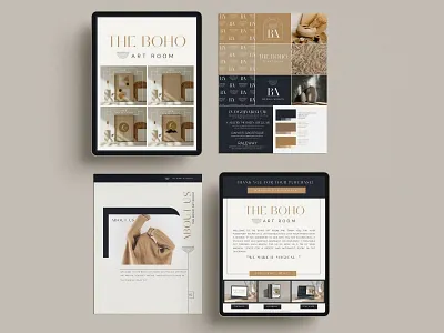 Brand Identity Guide- Wall Art Shop -Newsletter Design branding illustration typography