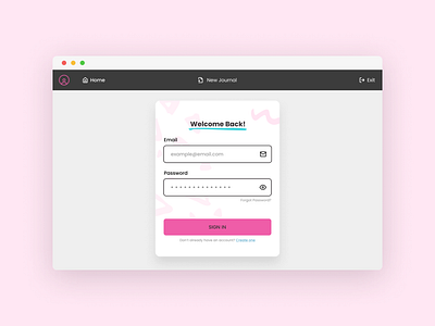 BuJo - Login (Mintbean Hackathon) app design ui ux web webdesign