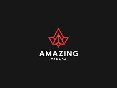 Amazing Canada amazing branding canada combination community design icon leaf logo logodesigns logogram logotype red symbol vector