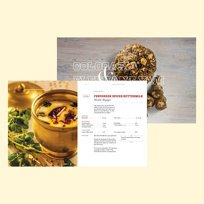 Recipe spread / Melodies from my kitchen case study cookbook editorial food photography graphic design photography