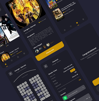 Cimatix - Book and purchase cinema tickets branding graphic design ui ui design ux ux design