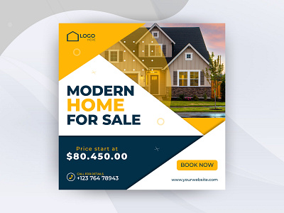 Real estate social media post or web banner template ad banner building design facebook post graphic design illustration instagram post post real real estate real estate property banner room social media banner social media post square template vector x banner