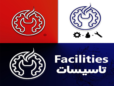 Facilities best logo buildings complex design designer designing facilities graphic graphic design illustration installation insulation logo screw nut spanner vector water work wrench