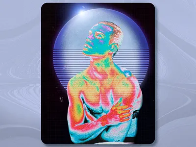 Space 80s abstract acid color composi composit composition minimal poster art retro skyblue space trippy