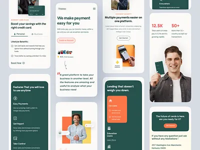 Fin-tech Mobile Responsive app banking website card landing page card website creative design finance finance website fintech fintech app fintech landing page fintech website graphic design landing page online banking saas product saas website ui web webdesign