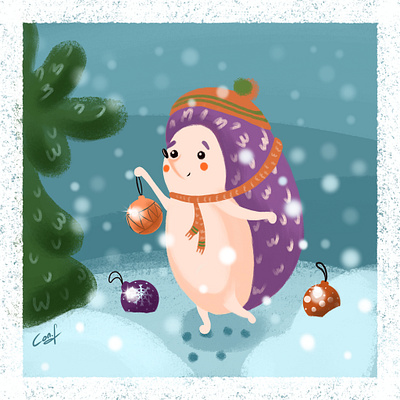 Christmas card card character christmas illustration new year