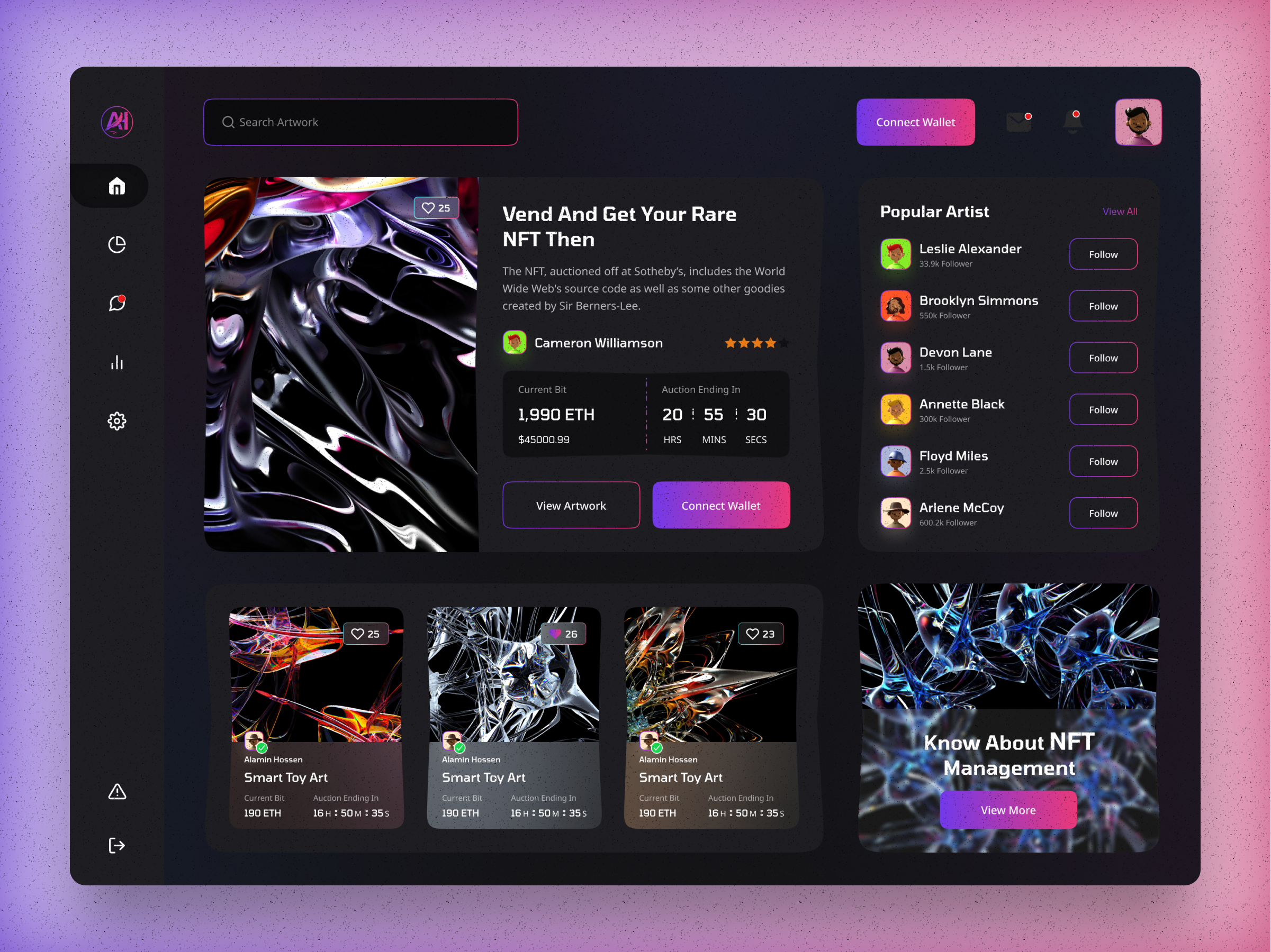 Example of Dashboard Design Concept