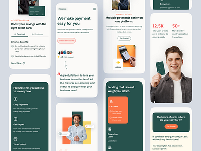 Fin-tech Mobile Responsive app banking website card landing page card website creative design finance finance website fintech fintech app fintech landing page fintech website graphic design landing page online banking saas product saas website ui web webdesign
