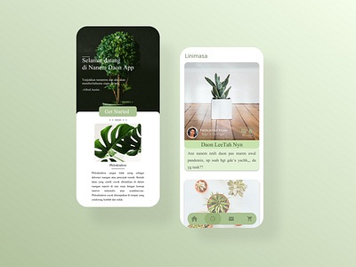 Plant care / Plant Community - Nanem Daon App app design care design mobile figma flower fresh fresh ui garden mobile mobile app plant care plant community plant ui planting plants tanaman ui ui ux