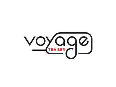 Voyage brand branding design elegant line linear logo logotype minimalism minimalistic modern road smart trailer travel trip vacation voyage