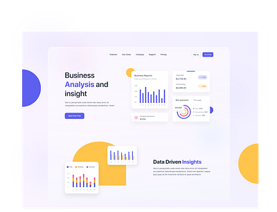 Business Analytics Landing Page design designinspiration dribbble graphic design landingpage ui uidesign uiux ux uxdesign webdesign