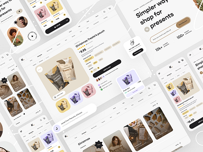 Gift shop - e-commerce website design complete shot brand identity branding clean colorful design e commerce ecommerce ecommerce shop landing page modern shop shop page store ui ui design ux visual design webdesign website website design